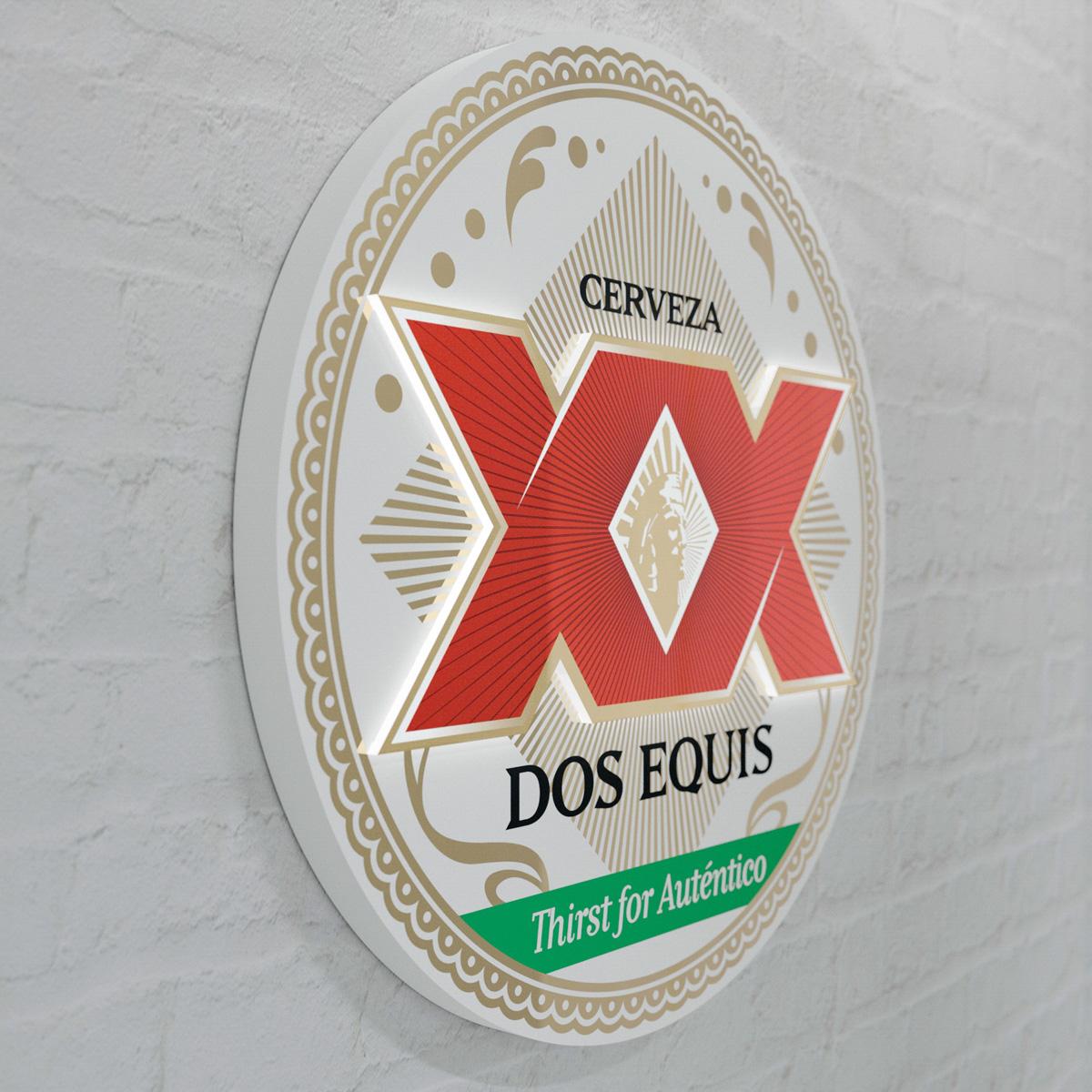 Dos Equis backlit display by TLA Graphics